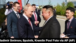 El presidente de Rusia, Vladímir Putin y el líder norcoreano Kim Jong Un en una imagen de archivo. (Vladimir Smirnov, Sputnik, Kremlin Pool vía AP)